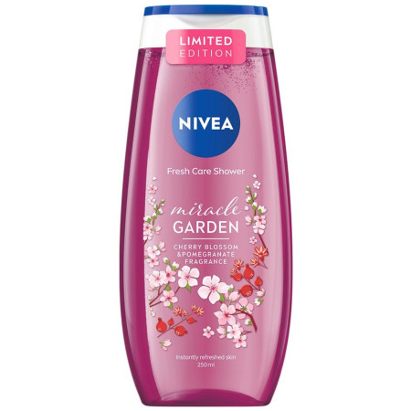detail Nivea sprchový gel 250ml Miracle Garden (Cherry Blossom a pomegranate)