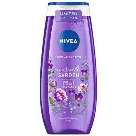 detail Nivea sprchový gel 250ml Miracle Garden (Violet a Peony)