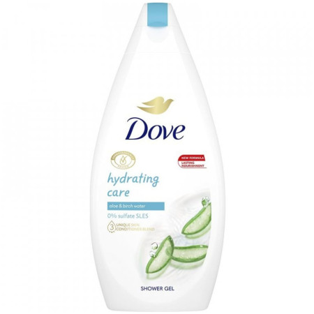 detail Dove sprchový gel 450ml - Hydrating Care 0%