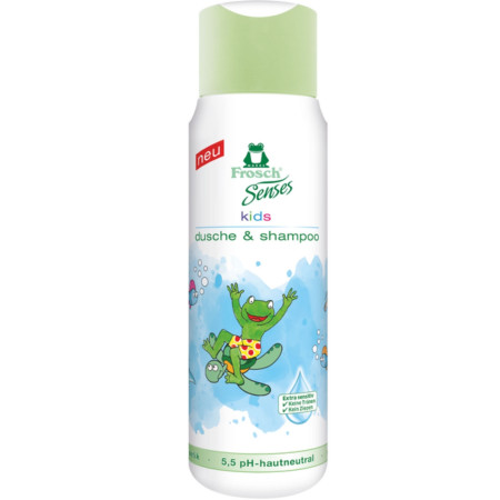 detail Frosch Senses sprchový gel a šampon 300ml Kids