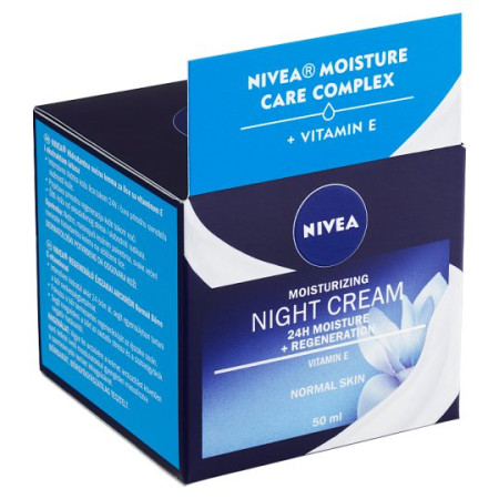 chi tiết Nivea krém 50ml Night Moisturizing normální pleť noční