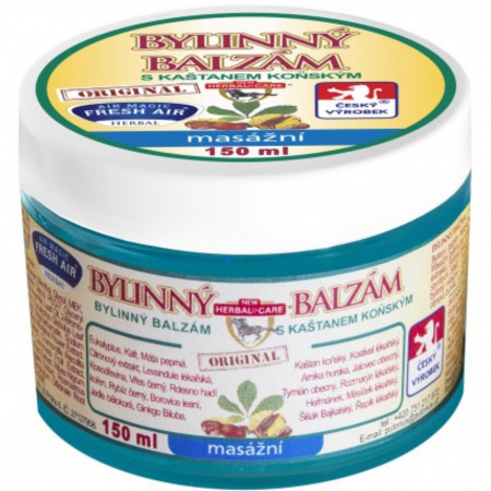 chi tiết Balzám bylinný 150ml s kaštanem koňským masážní