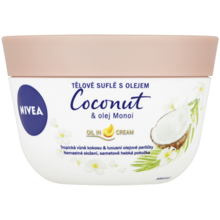 chi tiết Nivea tělové suflé 200ml krém - Coconut a Monoi olej
