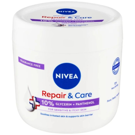 detail Nivea krém 400ml body cream - Repair Care (6)