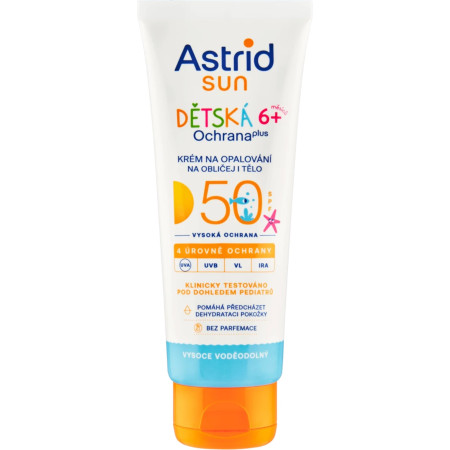 detail Astrid mléko na opalování 75ml Dětská 6měsíců+ Ochrana plus 50SPF