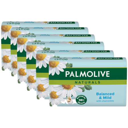 detail Palmolive mýdlo 6ks x 90g Balanced&Mild / Chamomile