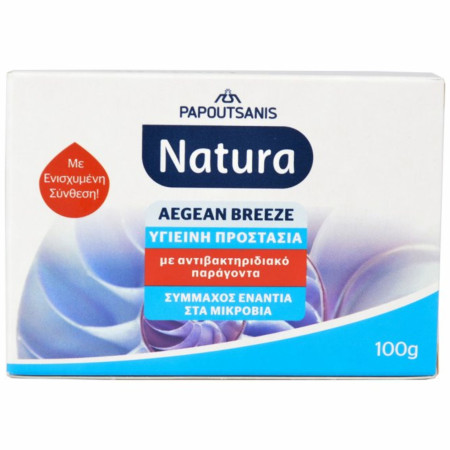 detail Papoutsanis Natura řecké antibakteriální mýdlo 100g Egejský vánek