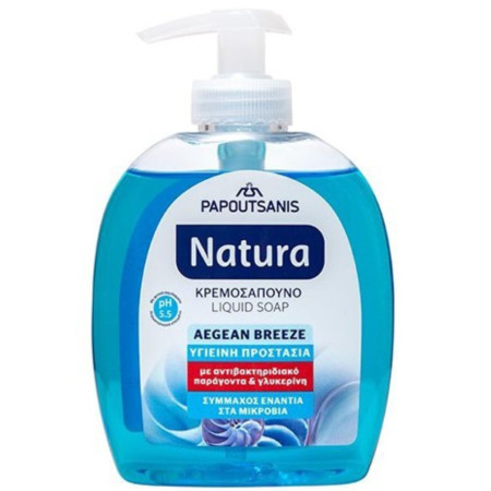 detail Papoutsanis Natura řecký tekuté mýdlo 300ml Egejský vánek