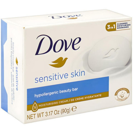 detail Dove mýdlo 90g Sensitive Skin (4)