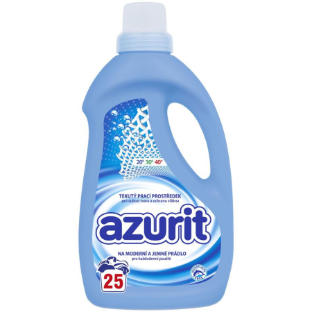 detail Azurit 1L prací gel 25PD Moderní a jemné prádlo