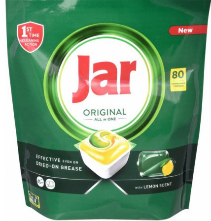 detail Jar kapsle na nádobí Yellow 80ks