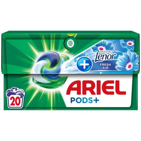 chi tiết Ariel kapsle na praní 20PD/krabice Lenor Fresh Air Plus (4)