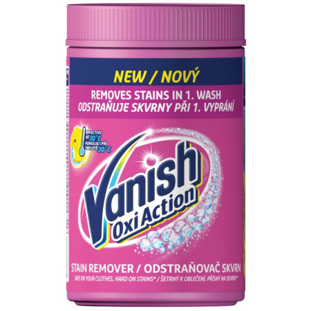 chi tiết Vanish Oxi Action 625g - Pink prášek odstraňovač barevný