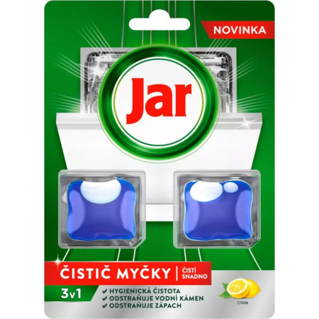 detail Jar čistič myčky 2ks tablety 3v1 Citron