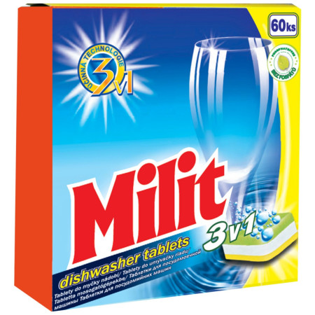 detail Milit tablety do myčky nádobí 60ks