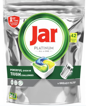 chi tiết Jar kapsle na nádobí Platinum plus green quick 34ks