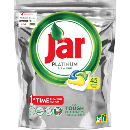 chi tiết Jar kapsle na nádobí Platinum yellow 45ks