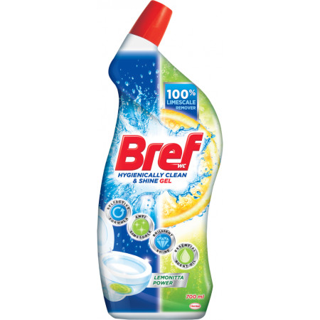 chi tiết Bref 700ml WC Power Aktiv gel Lemon