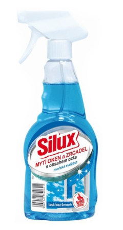 detail SILUX 500ml na okna a zrcadla s octem moře