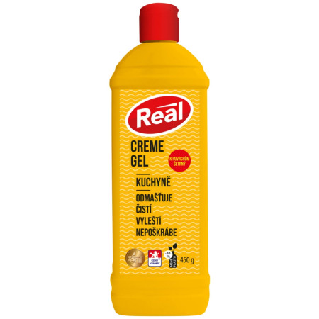 detail Real čisticí krémový gel 450g - odmašťování na kuchyně