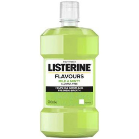 chi tiết Listerine 500ml Mild a Minty 0% alkohol (zelený)