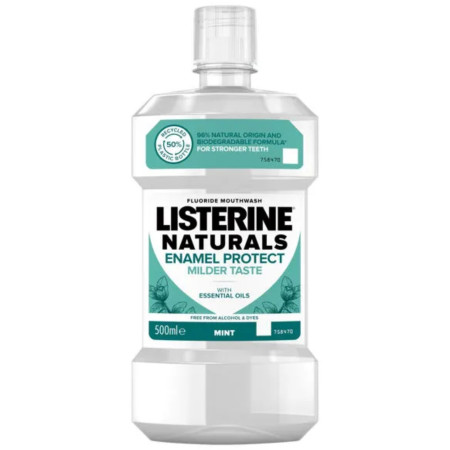 chi tiết Listerine 500ml Naturals Mint Enamel 0%