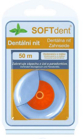 detail SoftDent dentální nit 50m máta