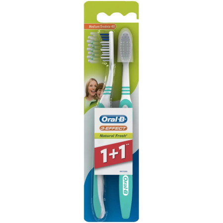 chi tiết Oral B zubní kartáček 1+1 2ks Effect natural fresh (12ks)