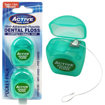 chi tiết Beauty Formulas Active Niť dentální zelená (máta) 2x12m