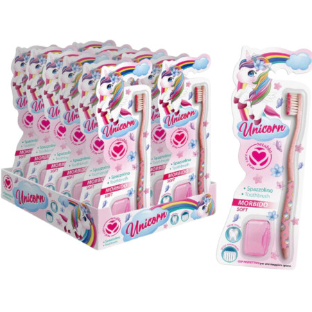 chi tiết Dětský kartáček (Spazzolini) - Unicorn s krytkou SOFT (12)