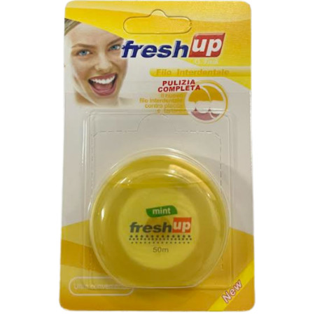 chi tiết Fresh Up zubní niť 50m mint žlutá (12)