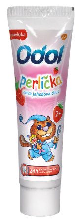 chi tiết Odol zubní pasta perlička 50ml jahodová (růžová)