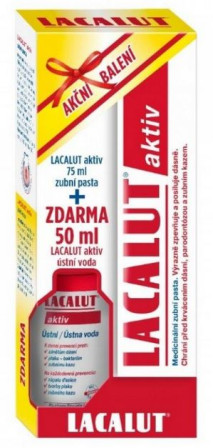 chi tiết Lacalut zubní pasta 75ml + ústní voda 50ml