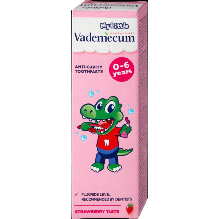 chi tiết Vademecum zubní pasta Junior Jahoda 50ml (0-6let)
