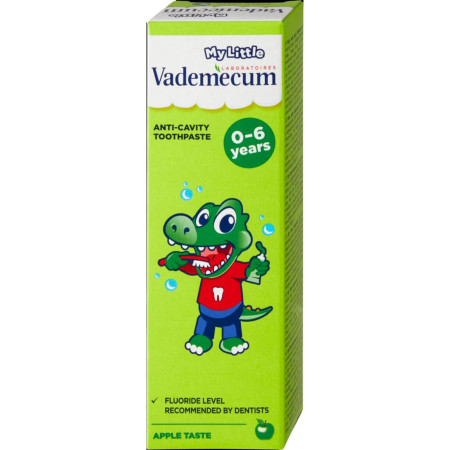 chi tiết Vademecum zubní pasta Junior Jablko 50ml (0-6let)