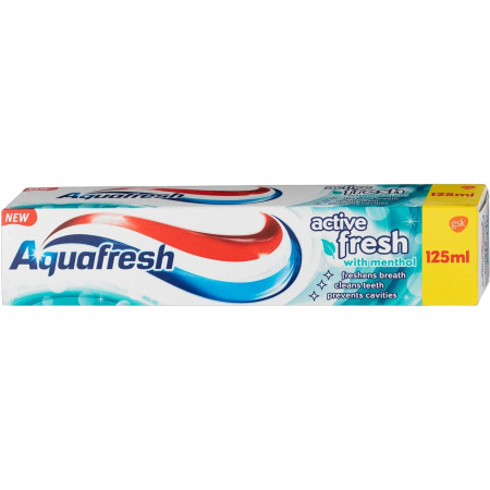 chi tiết Aquafresh zubní pasta 125ml Active Fresh Mentol