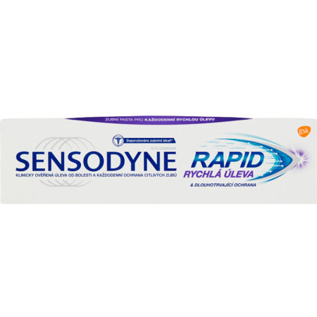 detail Sensodyne zubní pasta 75ml Rapid