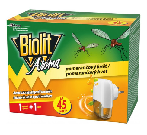 detail Biolit elektrický odpařovač komplet + tekutá náplň 27ml Orange