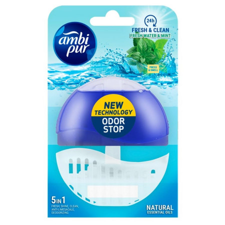 chi tiết Ambipur tekutý WC blok 55ml Fresh Water & Mint (12)