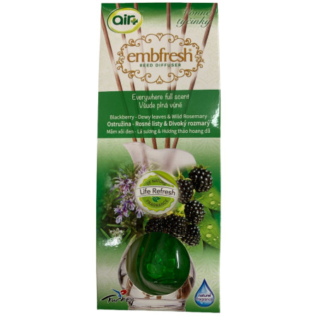 detail Emblezze (Embfresh) vonné tyčinky 35ml Ostružina - Rosné listy & rozmarýn