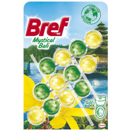 chi tiết Bref kuličky WC závěs 3x50g Mystical Bali