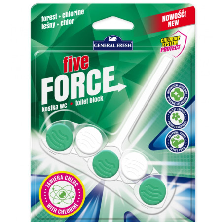 detail Five Force 50g Kostka do WC - Forest + chlorine (10)