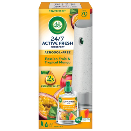 detail Airwick 228ml Activ Fresh komplet Passion Fruit & Tropical Mango (4)