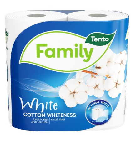 chi tiết TENTO toaletní papír 4role x 16ks Family white