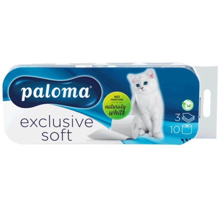 detail Paloma Toaletní papír Exclusive Soft 3vrstvý 10ks Bílá barva (8)