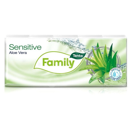 chi tiết TENTO hygienické kapesníčky 10x10 Family aloe vera 3 vrstvy
