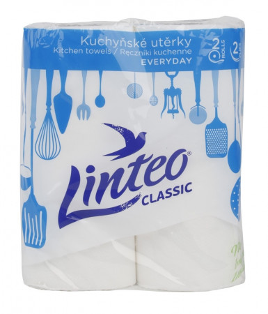 chi tiết Linteo Kuchyňské utěrky classic 2vrstvý 2role bez potisku - bílá barva (24)