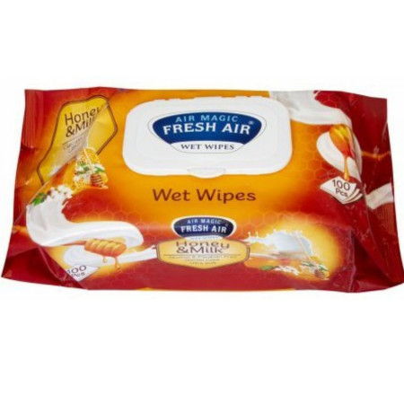 detail Fresh Air Dětské vlhčené ubrousky 100ks Honey&Milk