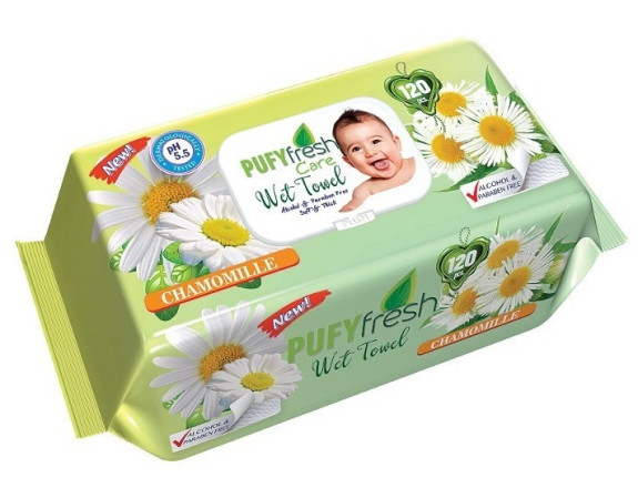chi tiết Fresh Air Dětské vlhčené ubrousky 120ks Pufy Chamomile
