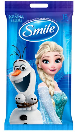 chi tiết SMILE dětské vlhčené ubrousky 15ks Frozen